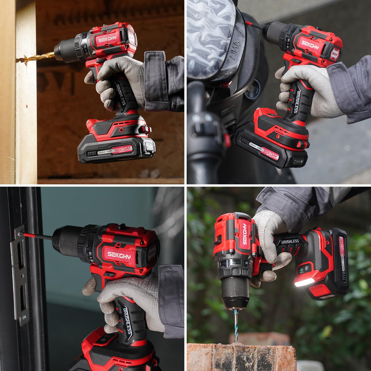 20V Cordless Drill Driver Kit with 2 Batteries F288754