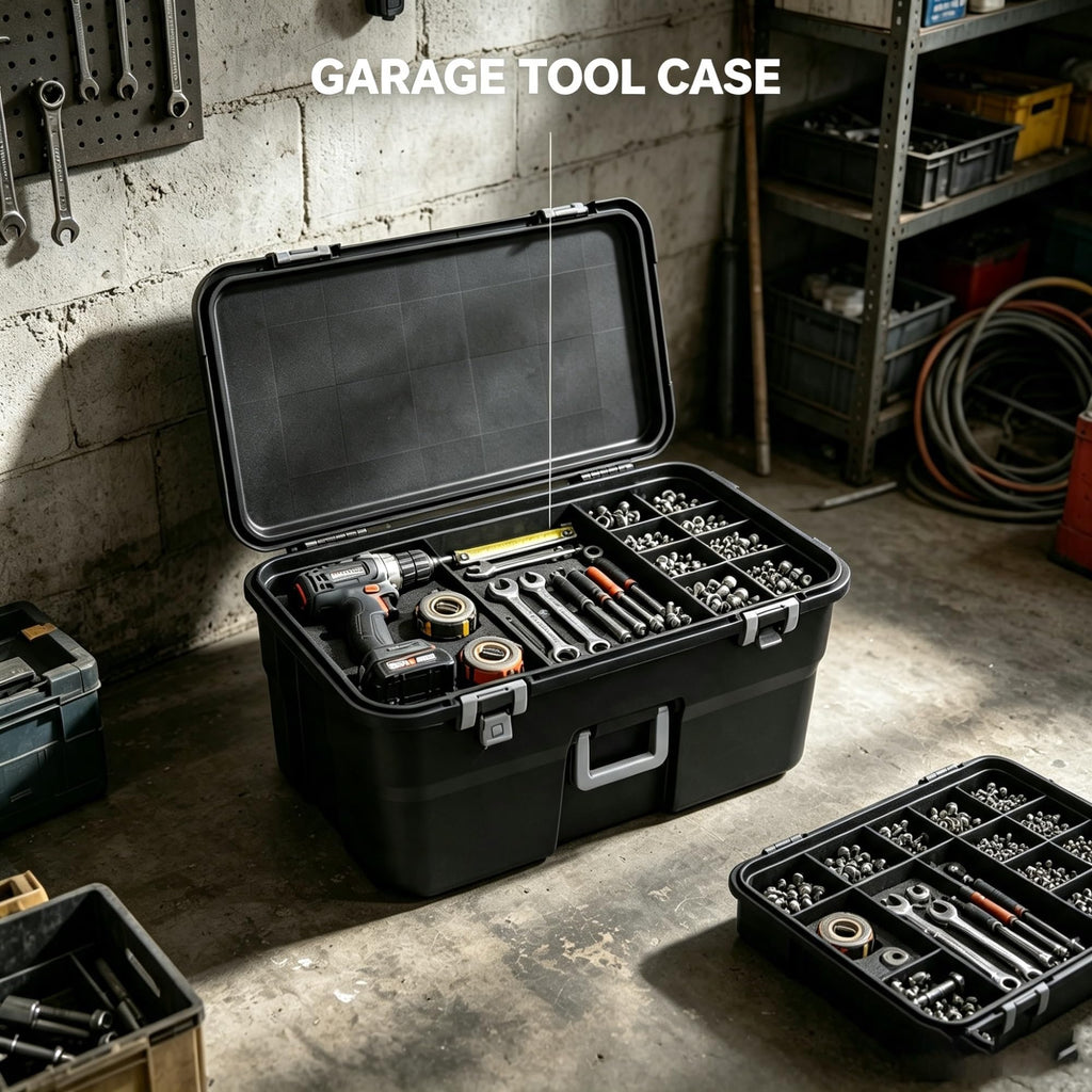 2 Pack 22 Gallon Black Wheeled Lockable Plastic Storage Trunk C209