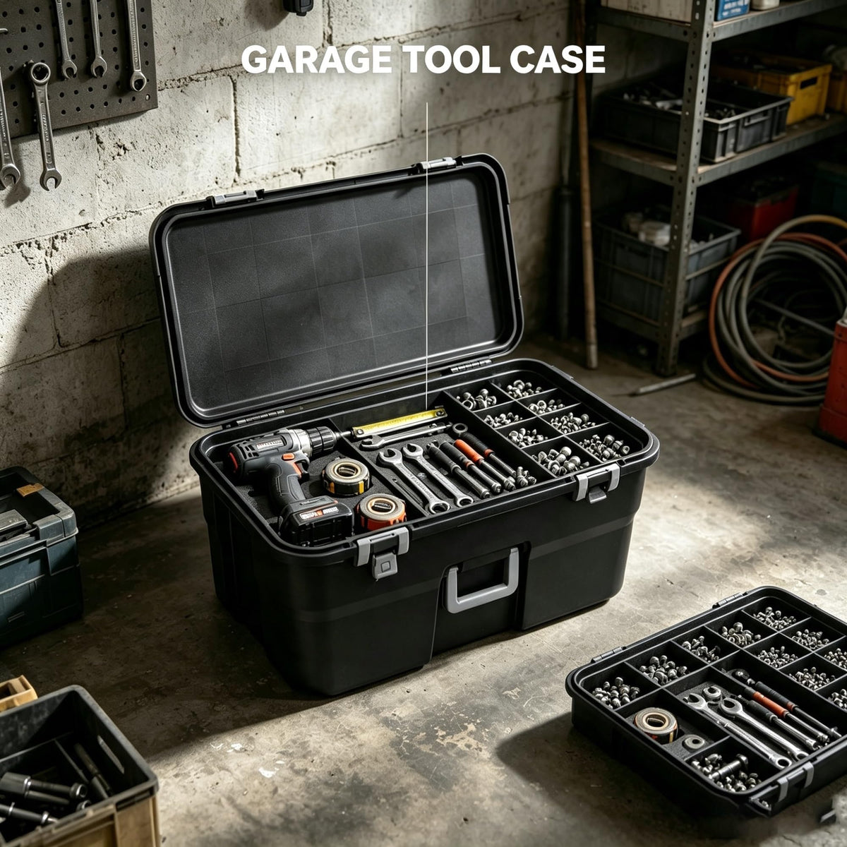 2 Pack 22 Gallon Black Wheeled Lockable Plastic Storage Trunk C209