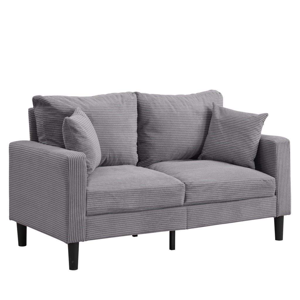 Light Gray Upholstered 2 Seat Loveseat Sofa A85970