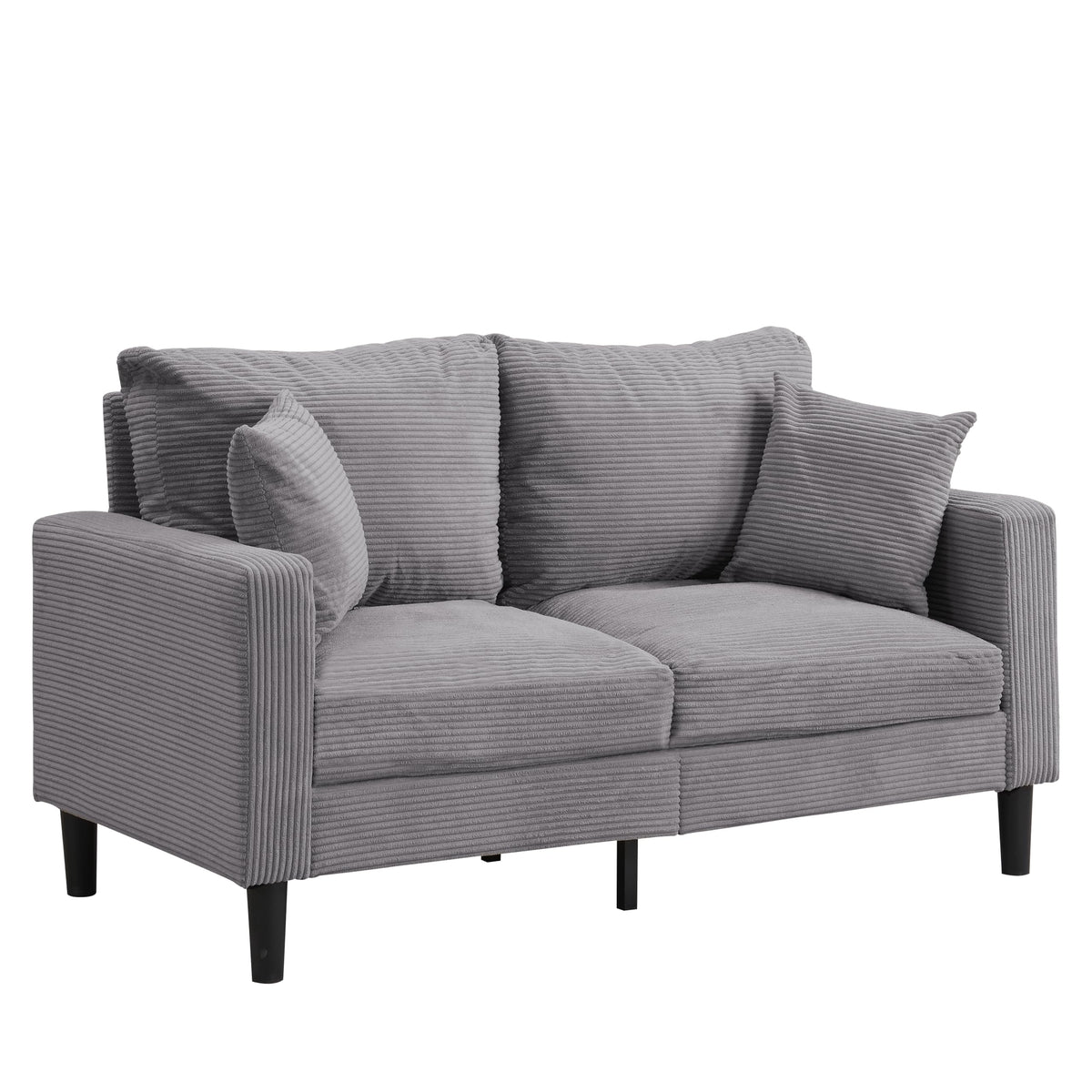 Light Gray Upholstered 2 Seat Loveseat Sofa A85970