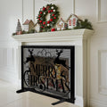Christmas Fireplace Screen B8525