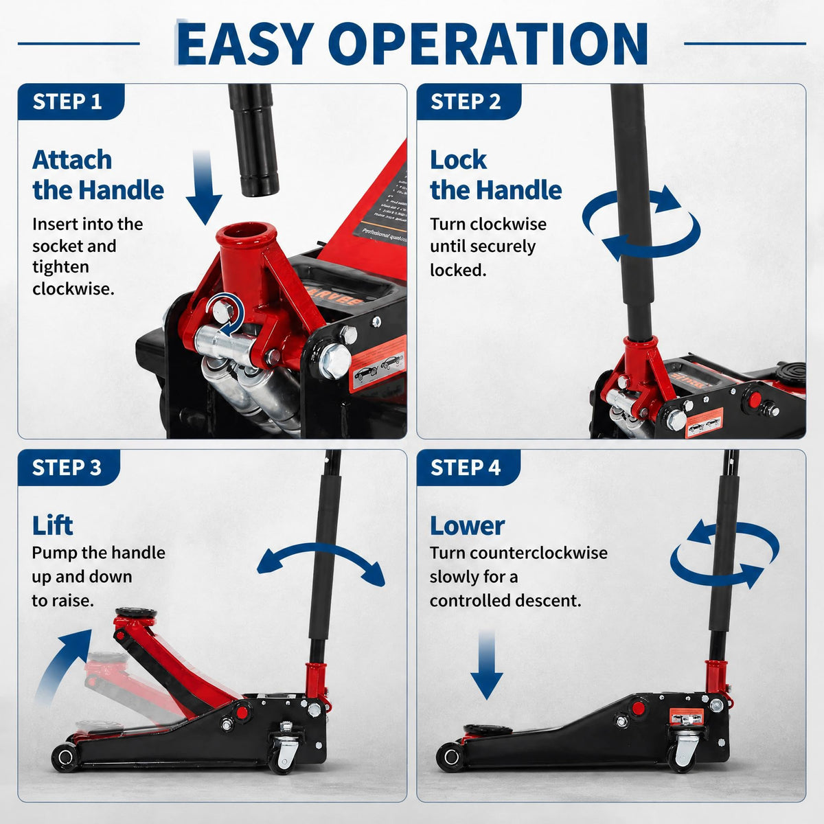3 Ton Low Profile Steel Hydraulic Floor Jack I3983