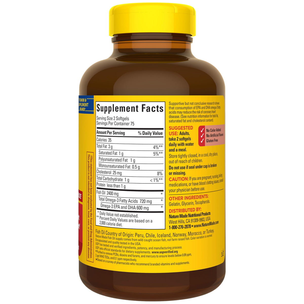Fish Oil Omega 3 Supplements 1200 mg Softgels A61008
