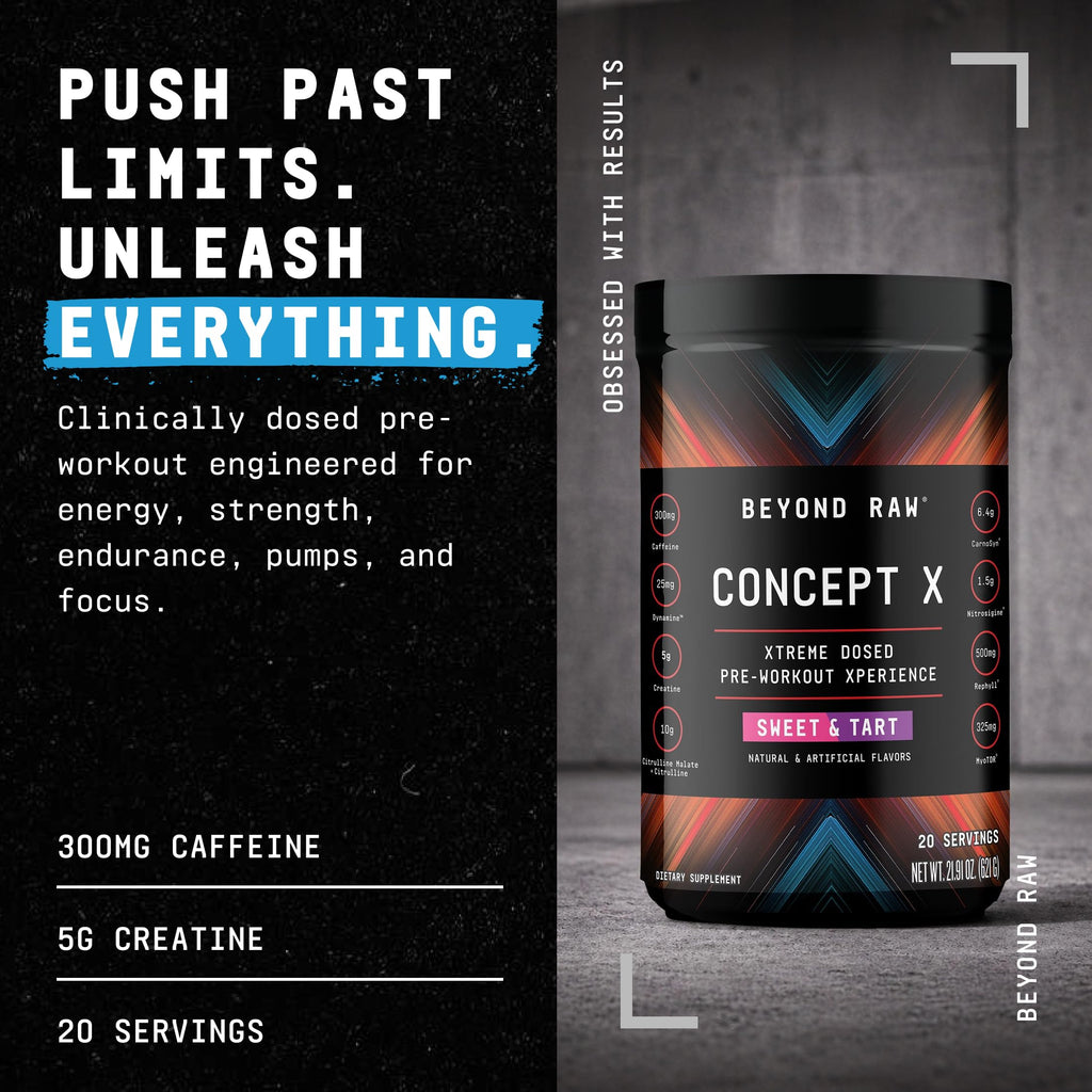Pre-Workout Powder with Caffeine, L-Citrulline, Creatine, Beta-Alanine, 20 Servings U752633
