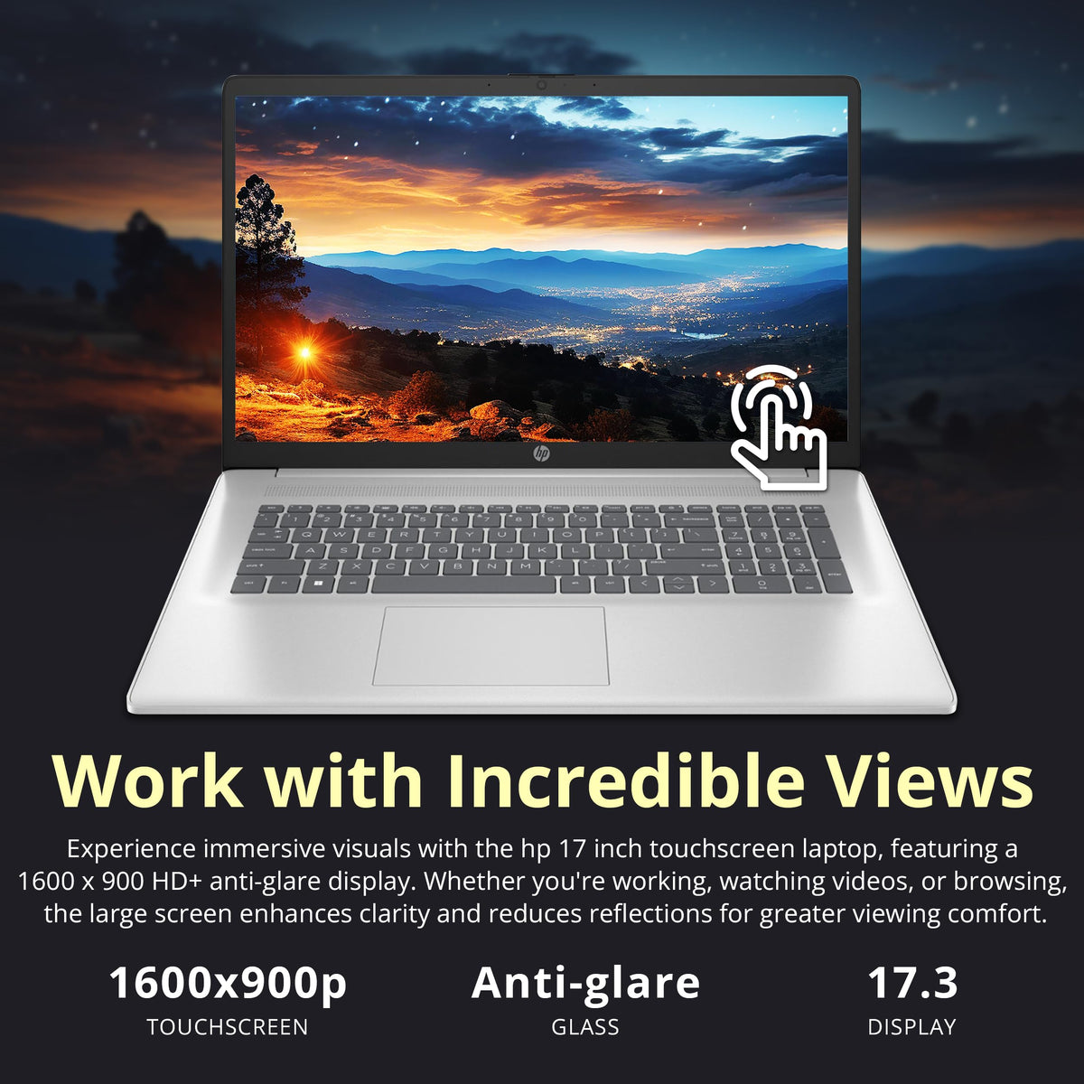 17.3" HD+ Touchscreen Laptop, AMD Ryzen 5, 16GB RAM, 1.5TB Storage, Silver T2573