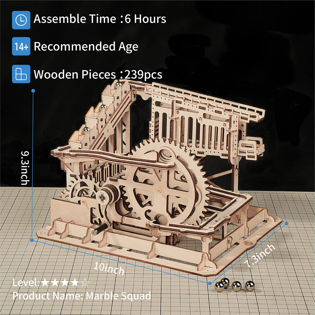 3D Wooden Mechanical Gears Craft Kit A9676