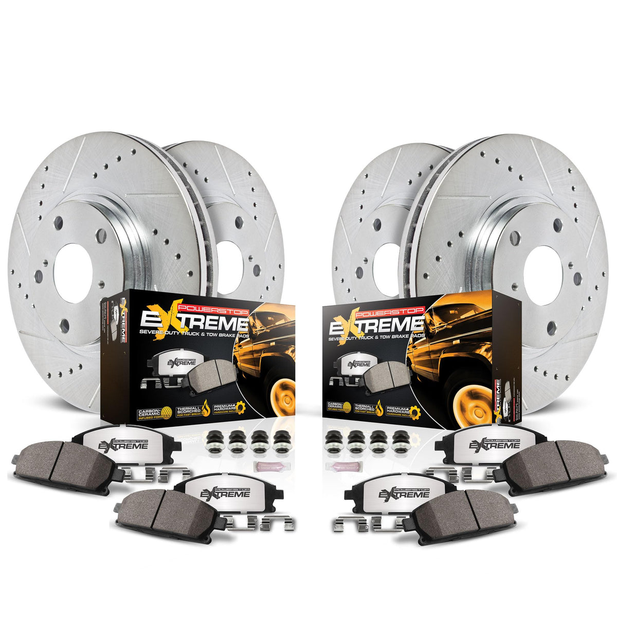 Front & Rear Brake Pad & Rotor Kit X241