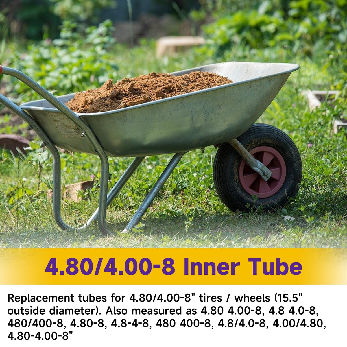 4.80/4.00-8 Inner Tube with TR87 Bent Valve 1 Pcs W604374