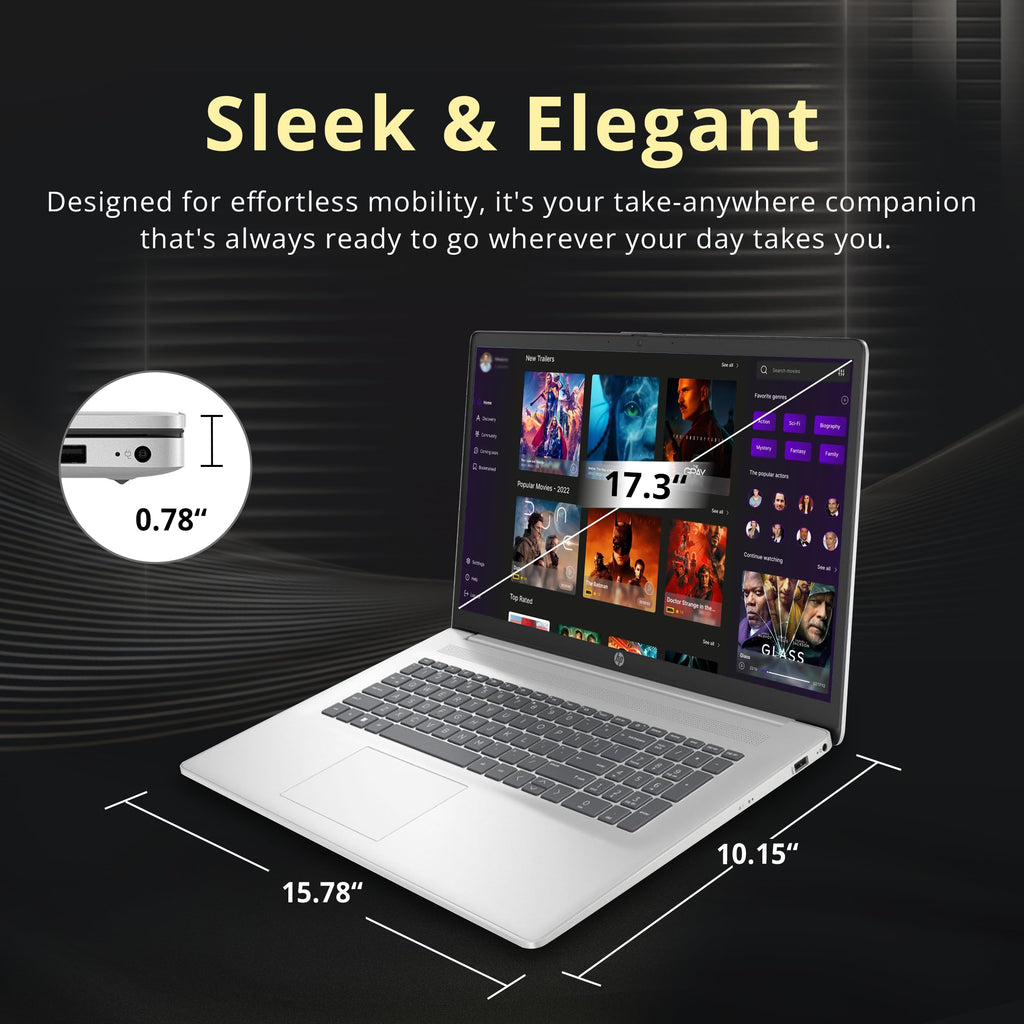 17.3" HD+ Touchscreen Laptop, AMD Ryzen 5, 16GB RAM, 1.5TB Storage, Silver T2573