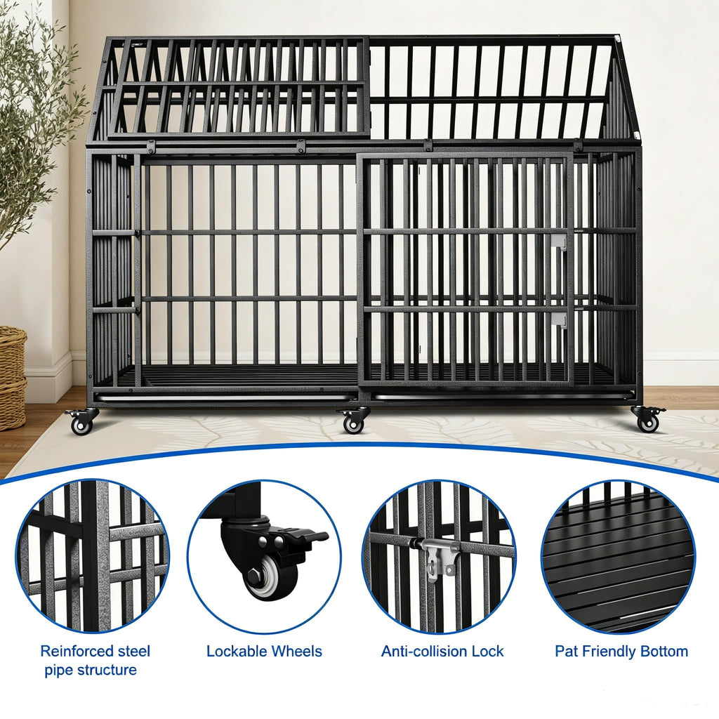 64 inches Heavy Duty Metal Dog Crate D93880