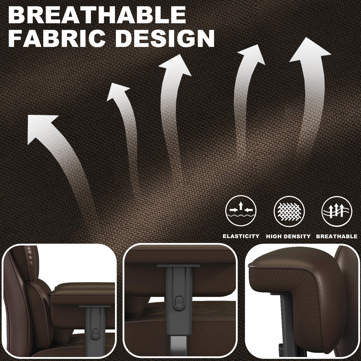 Big and Tall Faux Leather Office Chair with Footrest K745