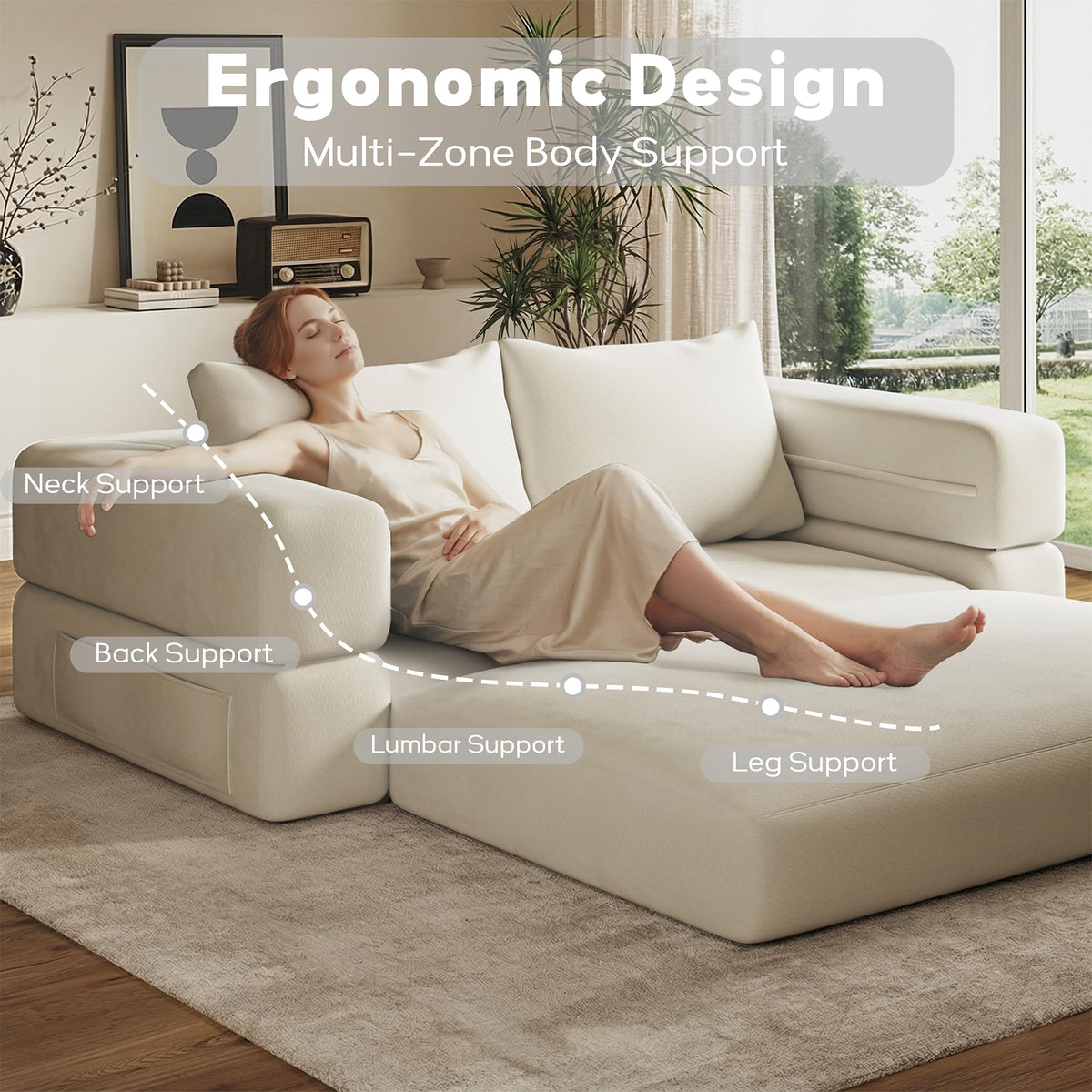 75'' Convertible Sofa Bed Queen I8342