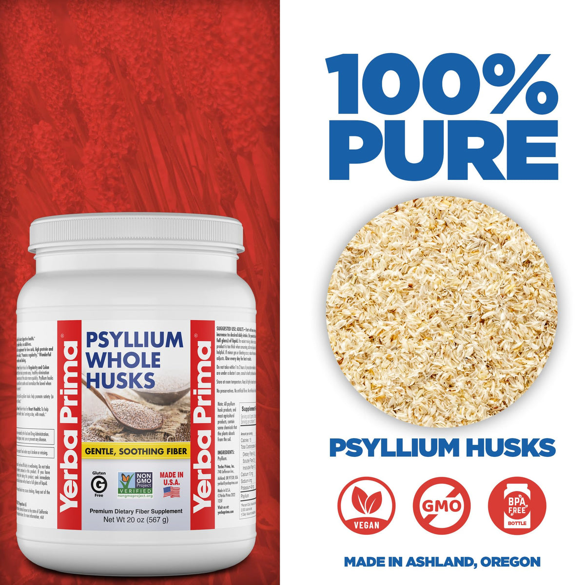 Psyllium Whole Husks Fiber Supplement 20oz Z618