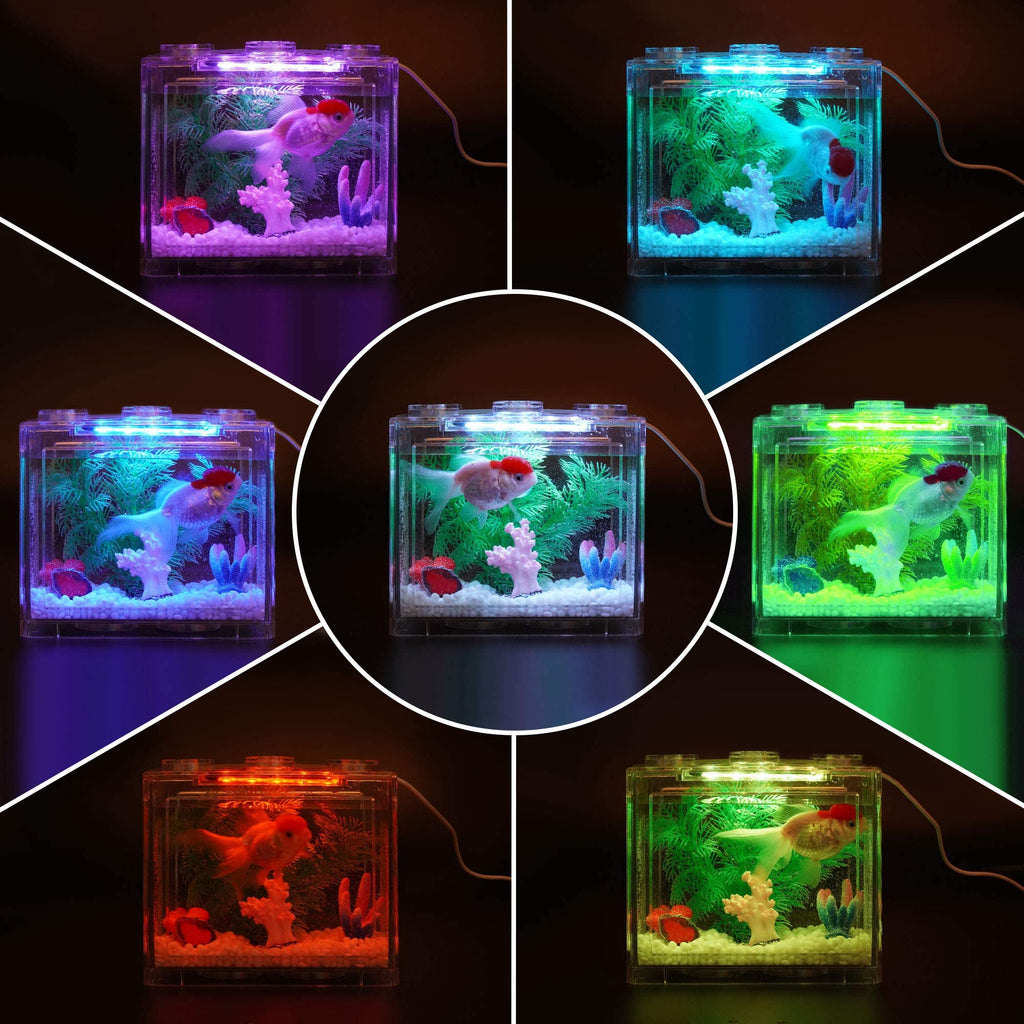 0.6 Gallon Betta Fish Tank Aquarium Kit with LED Lighting V6677