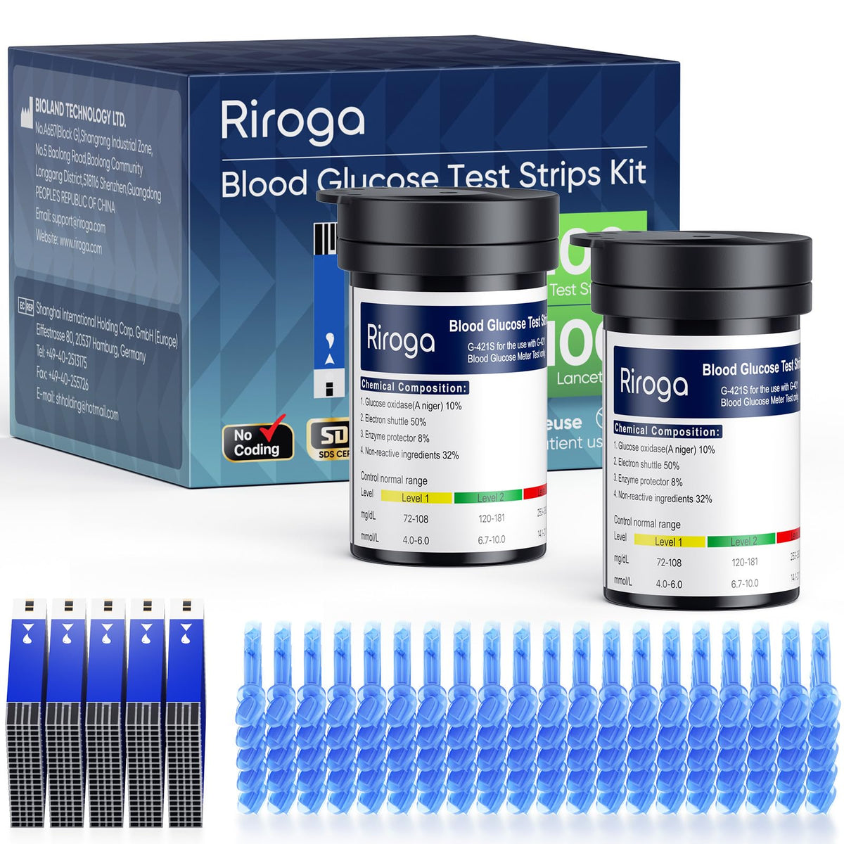 Blood Glucose Test Strips 100ct & Lancets 100ct Q44410