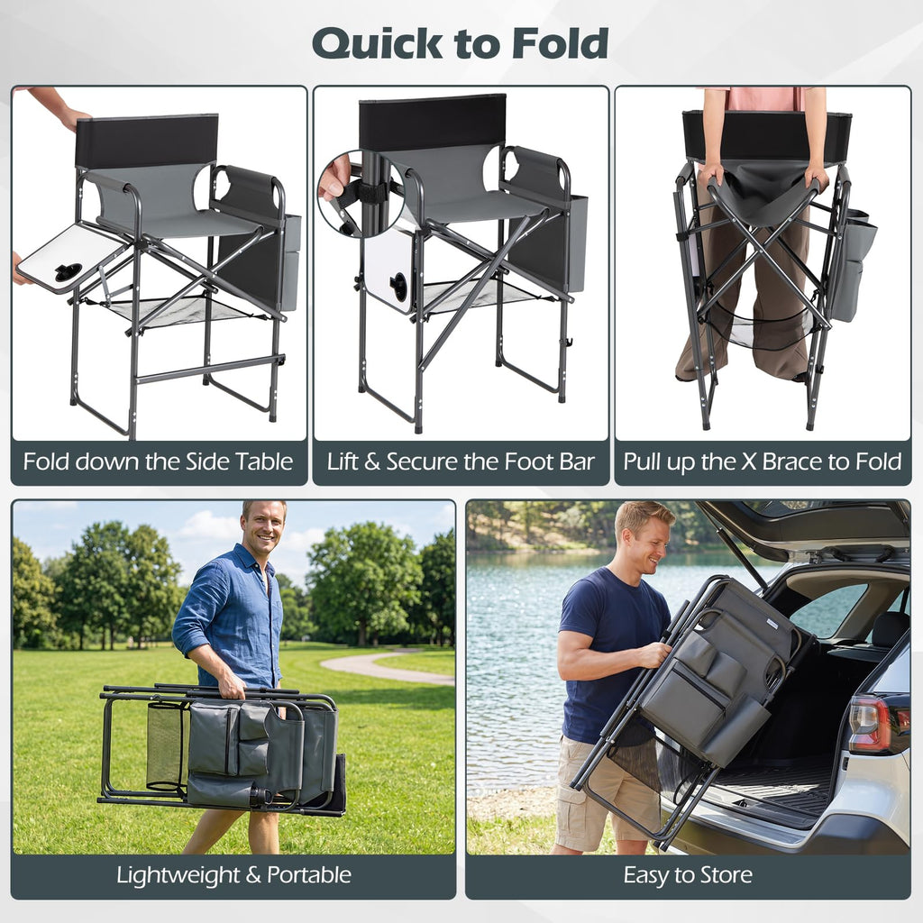 Folding Tall Director Chair Q572