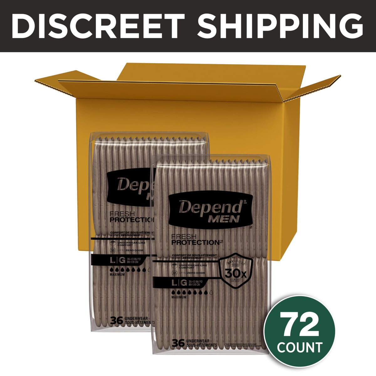 Large 72 Count Adult Diapers Z259