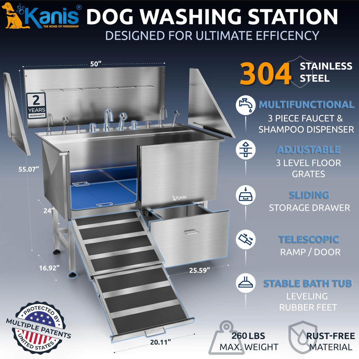 304 Stainless Steel Pet Wash Sink I729510