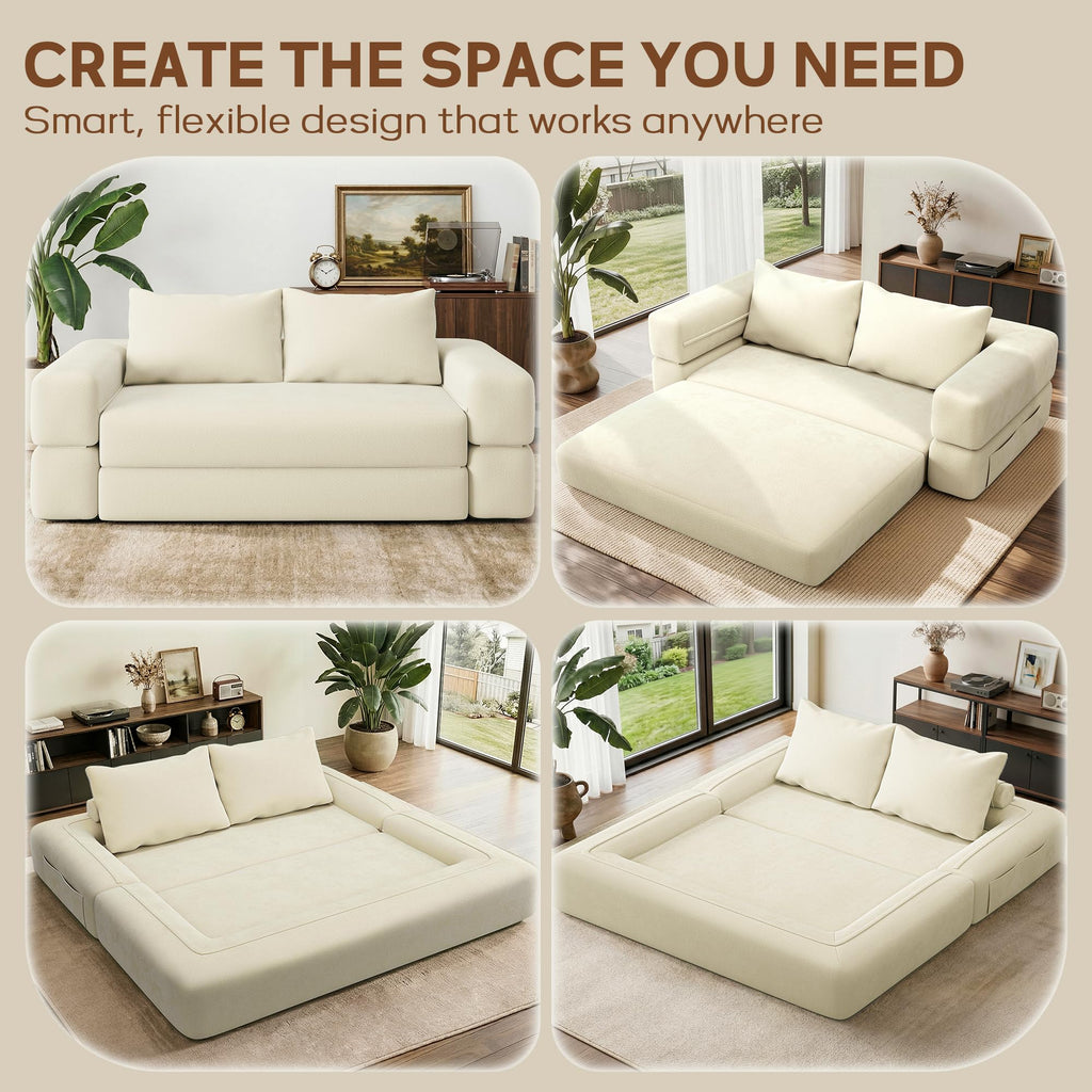 75'' Convertible Sofa Bed Queen I8342