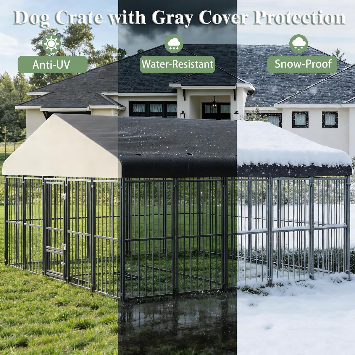 10x14FT Heavy Duty Large Dog Kennel Outdoor T1047