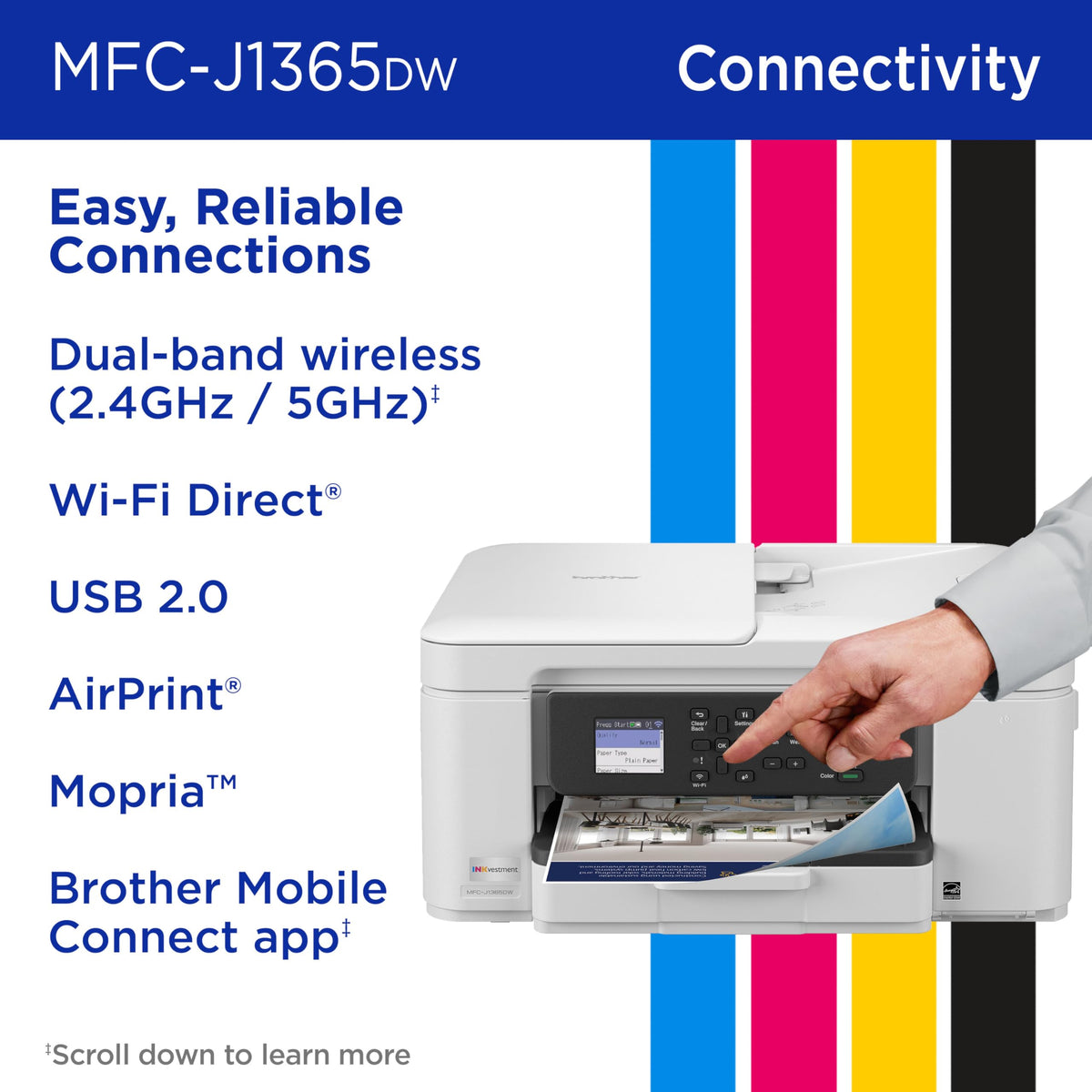 Wireless Color Inkjet All-in-One Printer with Automatic Duplex Printing M45164