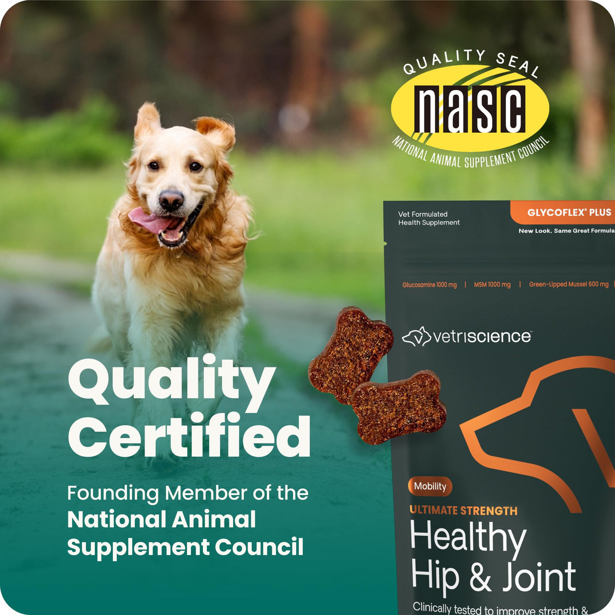 Healthy Hip & Joint for Dogs, Duck, 120ct W26659
