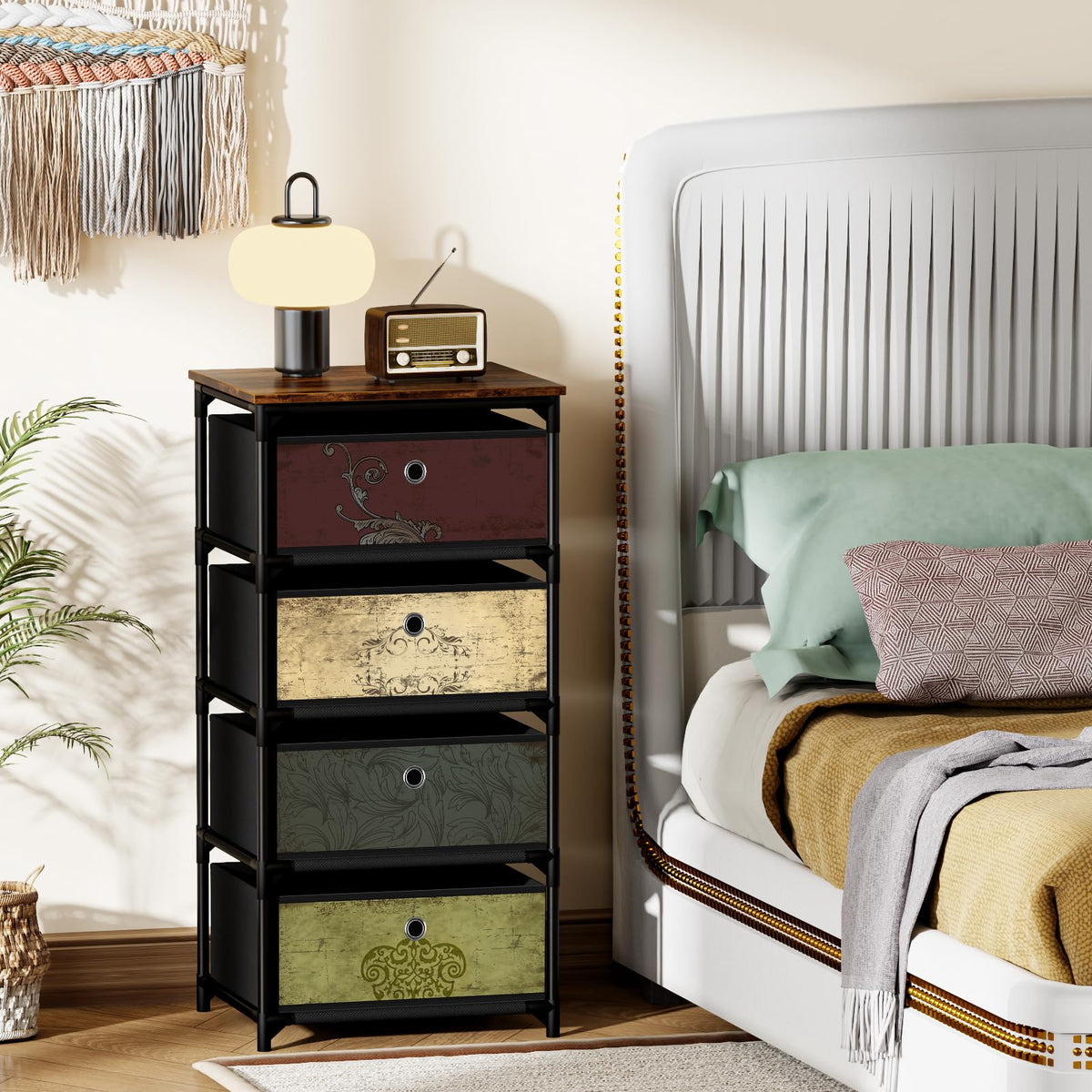 4 Drawer Fabric Storage Unit N2371