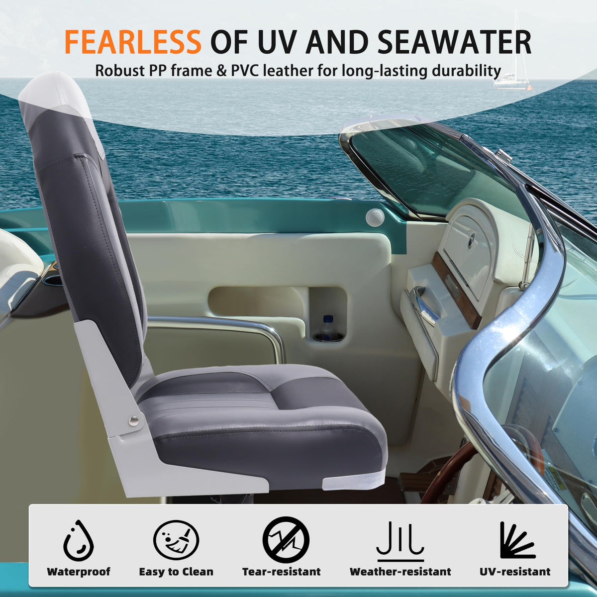 High Back Folding Boat Seat G107