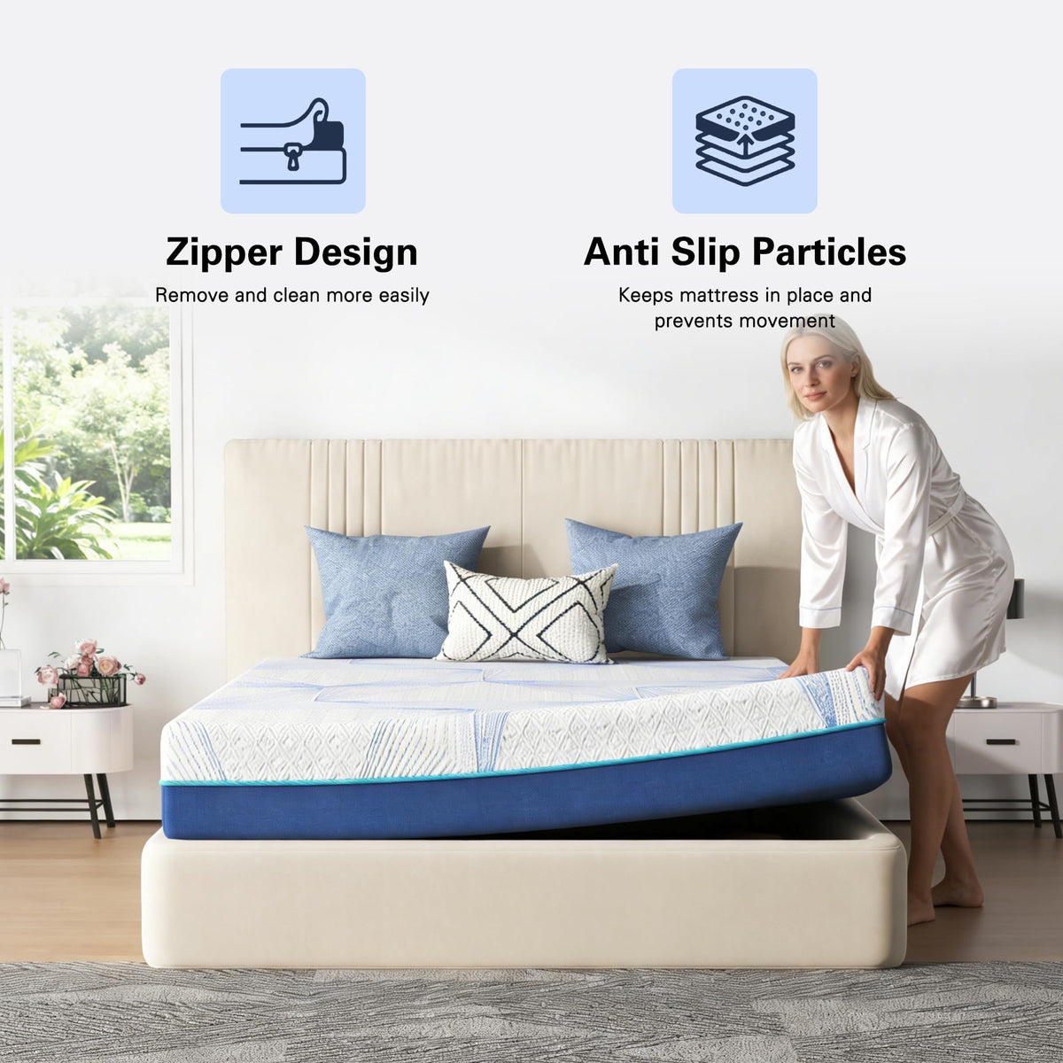 6 Inch Twin Gel Memory Foam Mattress V19609