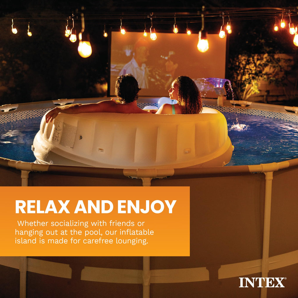 Inflatable Pool Float Lounge with Sunshade H955