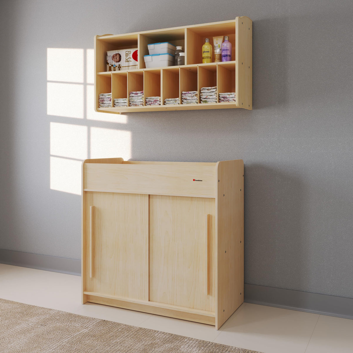 Daycare Changing Table with Built-in Shelving P722809