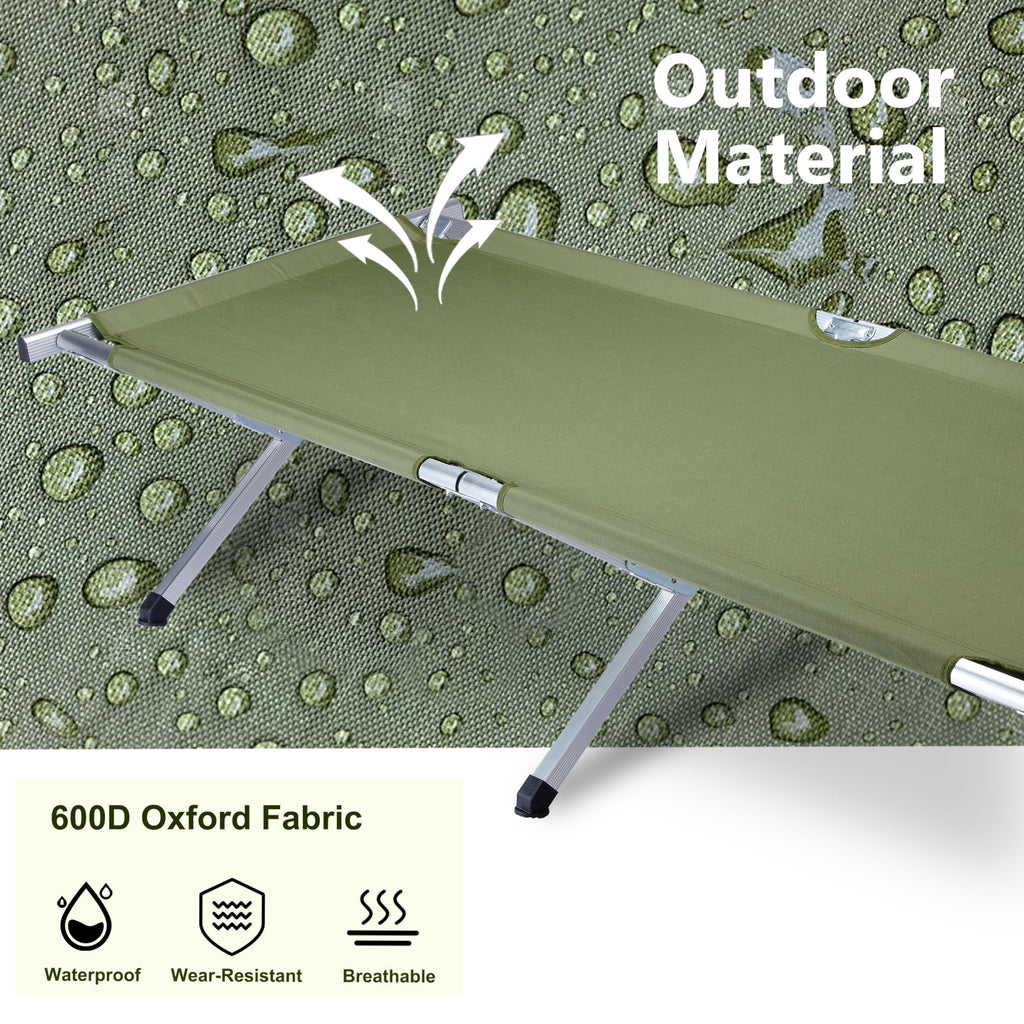 25" Wide Folding Camping Cot with Carry Bag R200613