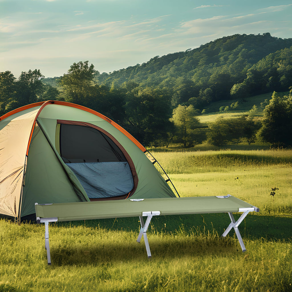 25" Wide Folding Camping Cot with Carry Bag R200613