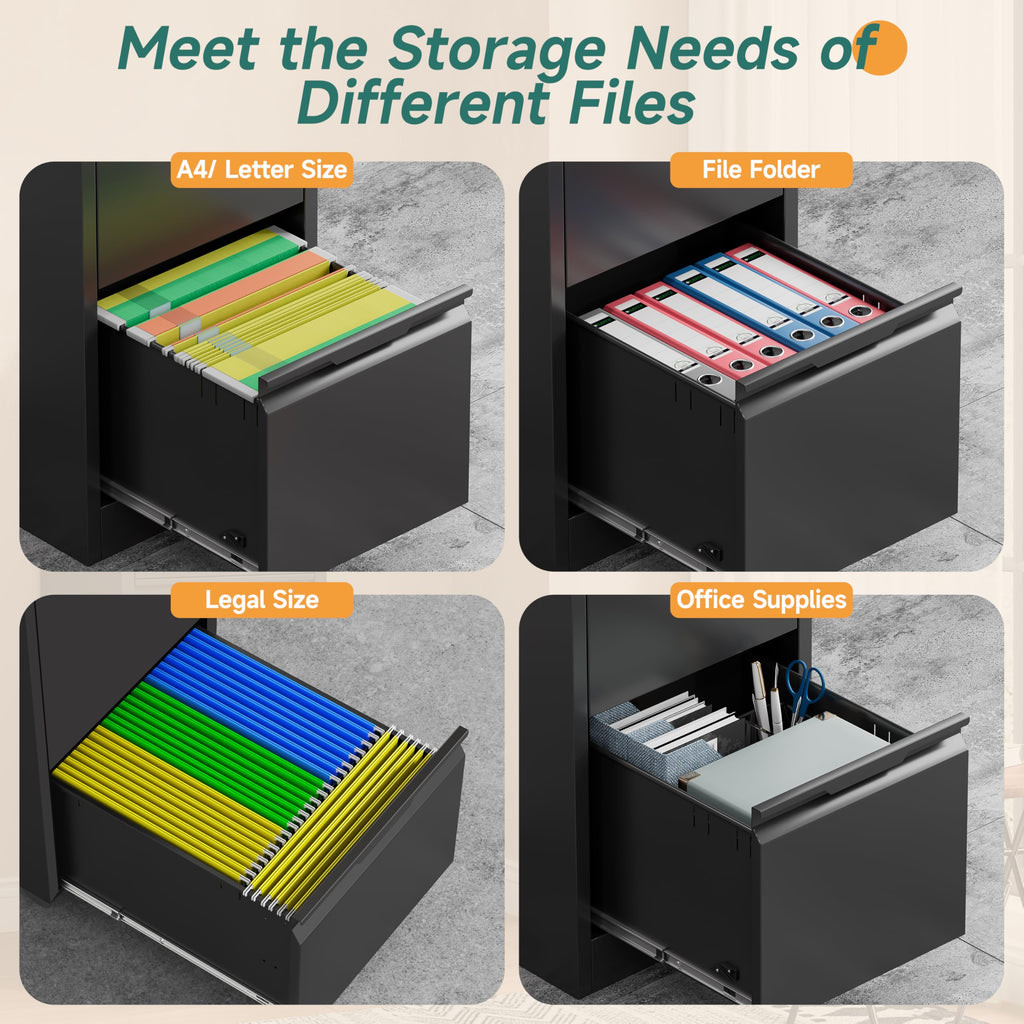 4 Drawer Metal File Cabinet with Lock Y5953
