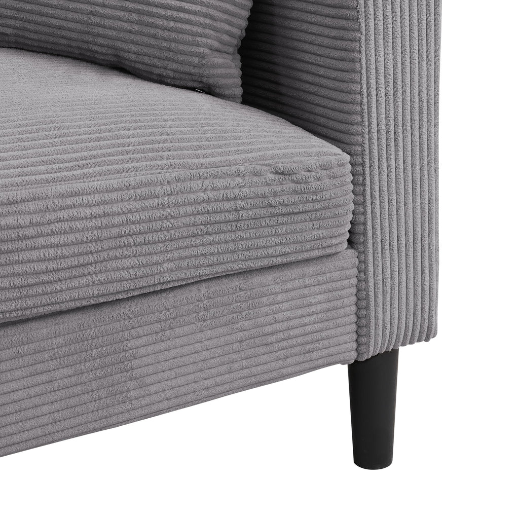 Light Gray Upholstered 2 Seat Loveseat Sofa A85970