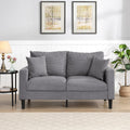 Light Gray Upholstered 2 Seat Loveseat Sofa A85970