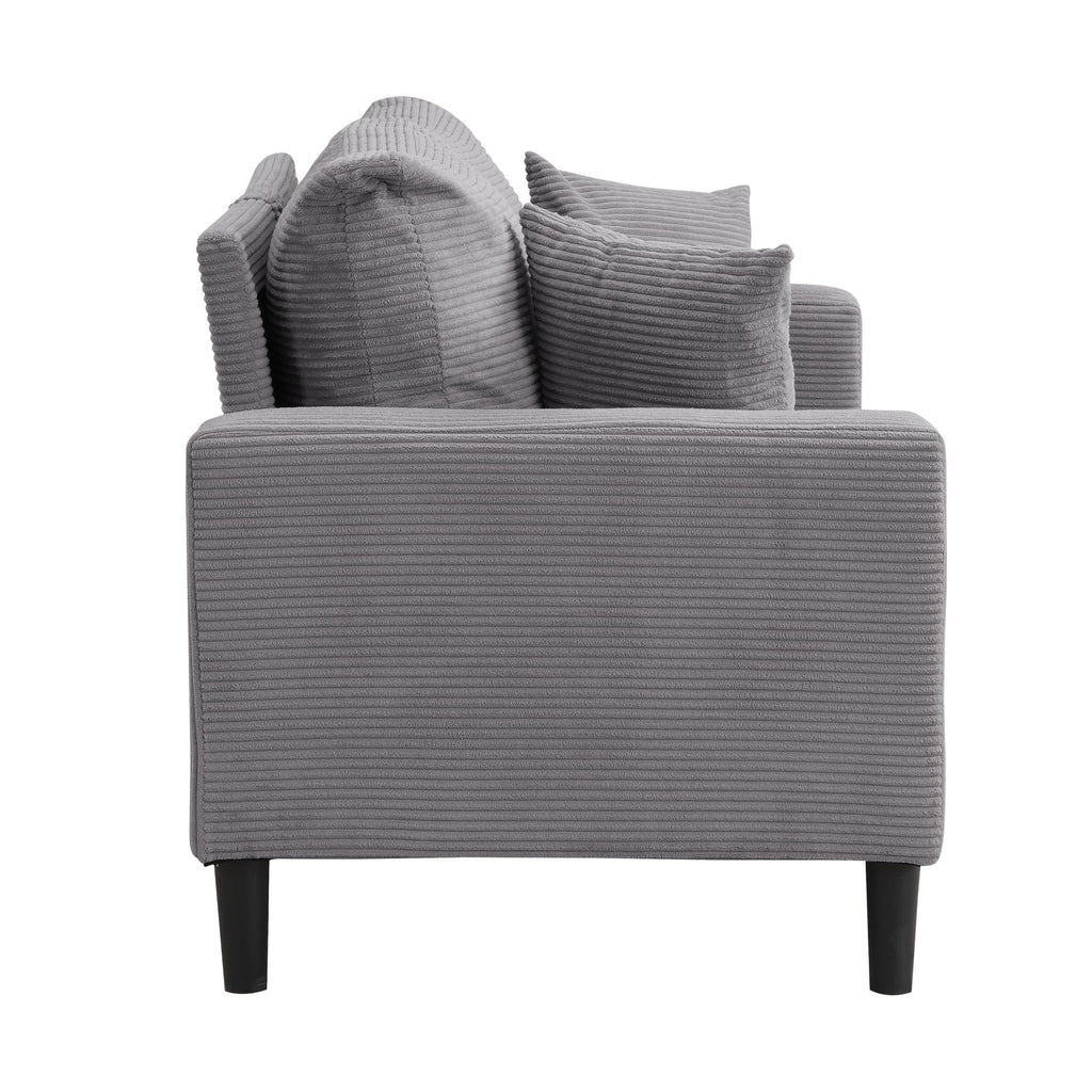 Light Gray Upholstered 2 Seat Loveseat Sofa A85970