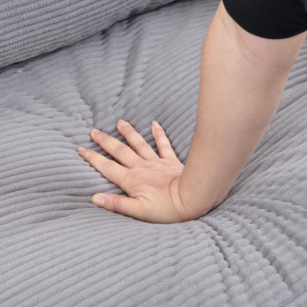 Light Gray Upholstered 2 Seat Loveseat Sofa A85970